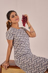 Sweet Moon Knit Cotton Mid Length Nightdress - Dusty Lavender — thumbnail 5